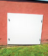 head-on view of one of our doors installed in Scaly Mountain for crawl spaces