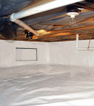 A complete crawl space repair system in Pisgah Forest