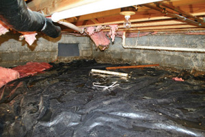 Crawl Space Repair Before in Franklin