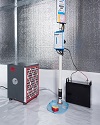A crawl space sump pump, liner, and dehumidifier installed in Sylva