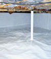 A sealed crawl space in Highlands with a vapor barrier