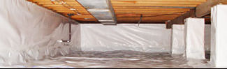 an encapsulated crawl space system in Highlands